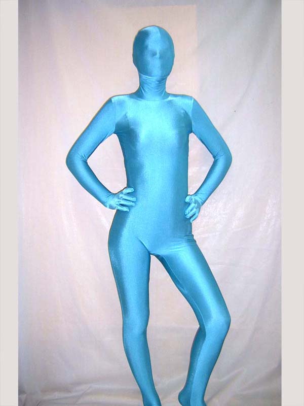 Blue Spandex Lycra Unisex Zentai Suit